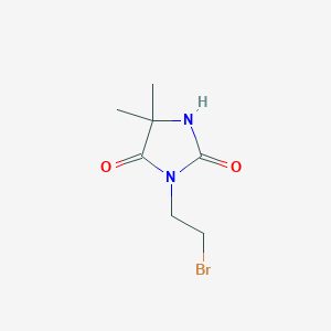molecular formula C7H11BrN2O2 B1517008 3-(2-Bromoethyl)-5,5-dimethylimidazolidine-2,4-dione CAS No. 13272-29-2