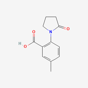 molecular formula C12H13NO3 B1517014 5-Methyl-2-(2-oxopyrrolidin-1-yl)benzoic acid CAS No. 1019394-58-1