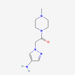 molecular formula C10H17N5O B1517023 2-(4-amino-1H-pyrazol-1-yl)-1-(4-methylpiperazin-1-yl)ethan-1-one CAS No. 1152914-24-3