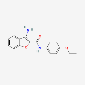 molecular formula C17H16N2O3 B1517027 3-amino-N-(4-ethoxyphenyl)-1-benzofuran-2-carboxamide CAS No. 1082387-68-5