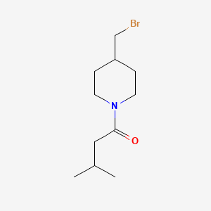 molecular formula C11H20BrNO B1517029 1-[4-(Bromomethyl)piperidin-1-yl]-3-methylbutan-1-one CAS No. 1061458-59-0