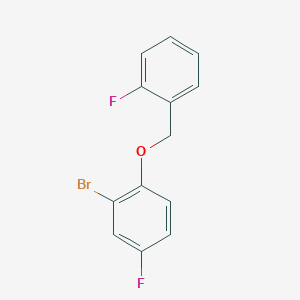 molecular formula C13H9BrF2O B1517032 2-Bromo-4-fluoro-1-((2-fluorobenzyl)oxy)benzene CAS No. 1019446-40-2