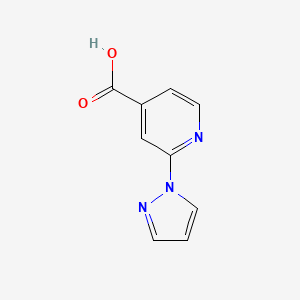 molecular formula C9H7N3O2 B1517034 2-(1H-Pyrazol-1-yl)isonicotinic acid CAS No. 1152940-72-1