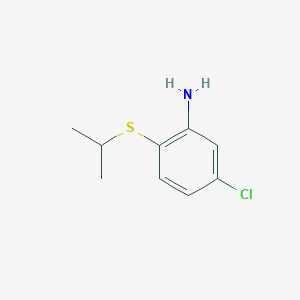 molecular formula C9H12ClNS B1517035 5-Chloro-2-(propan-2-ylsulfanyl)aniline CAS No. 1019455-04-9