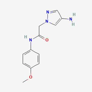 molecular formula C12H14N4O2 B1517036 2-(4-amino-1H-pyrazol-1-yl)-N-(4-methoxyphenyl)acetamide CAS No. 1152853-39-8