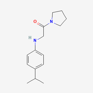 molecular formula C15H22N2O B1517038 2-{[4-(Propan-2-yl)phenyl]amino}-1-(pyrrolidin-1-yl)ethan-1-one CAS No. 1021112-93-5