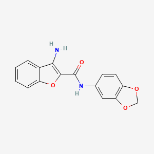 molecular formula C16H12N2O4 B1517040 3-amino-N-1,3-benzodioxol-5-yl-1-benzofuran-2-carboxamide CAS No. 1082251-86-2