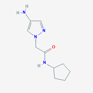 molecular formula C10H16N4O B1517042 2-(4-amino-1H-pyrazol-1-yl)-N-cyclopentylacetamide CAS No. 1152853-97-8