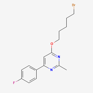 Pyrimidine, 4-[(5-bromopentyl)oxy]-6-(4-fluorophenyl)-2-methyl-