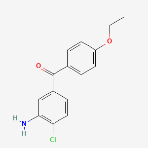 molecular formula C15H14ClNO2 B1517044 (3-Amino-4-chlorophenyl)(4-ethoxyphenyl)methanone CAS No. 71969-41-0