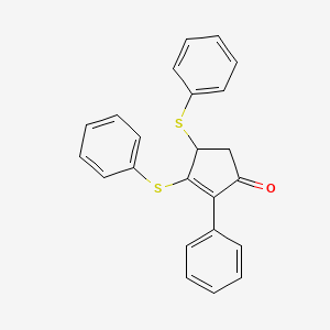 2-Cyclopenten-1-one, 2-phenyl-3,4-bis(phenylthio)-