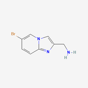 molecular formula C8H8BrN3 B1517051 {6-Bromoimidazo[1,2-a]pyridin-2-yl}methanamine CAS No. 1082859-16-2