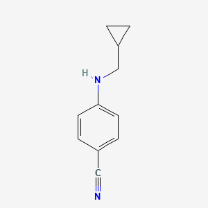 molecular formula C11H12N2 B1517056 4-[(Cyclopropylmethyl)amino]benzonitrile CAS No. 1019607-58-9