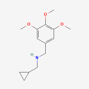 molecular formula C14H21NO3 B1517061 (Cyclopropylmethyl)[(3,4,5-trimethoxyphenyl)methyl]amine CAS No. 1019560-96-3