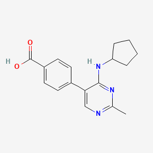 4-[4-(Cyclopentylamino)-2-methylpyrimidin-5-yl]benzoic acid