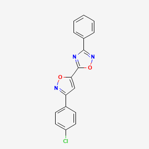 5-[3-(4-Chlorophenyl)-1,2-oxazol-5-yl]-3-phenyl-1,2,4-oxadiazole