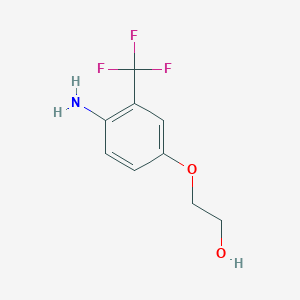 molecular formula C9H10F3NO2 B1517066 2-[4-Amino-3-(trifluoromethyl)phenoxy]ethan-1-ol CAS No. 1021024-20-3