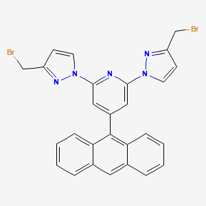 4-(Anthracen-9-yl)-2,6-bis[3-(bromomethyl)-1H-pyrazol-1-yl]pyridine