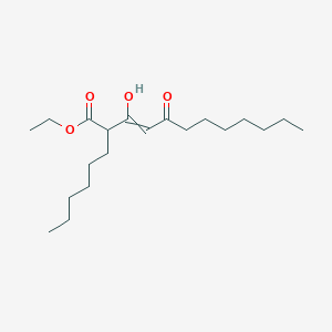 molecular formula C20H36O4 B15170679 Ethyl 2-hexyl-3-hydroxy-5-oxododec-3-enoate CAS No. 919198-43-9