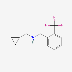 molecular formula C12H14F3N B1517069 （环丙基甲基）({[2-(三氟甲基)苯基]甲基})胺 CAS No. 1019538-83-0
