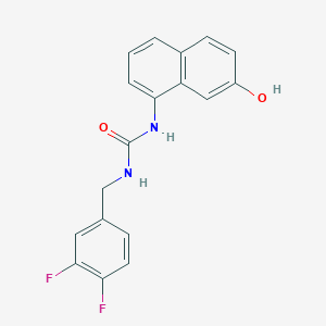 1-(3,4-Difluorobenzyl)-3-(7-hydroxy-1-naphthyl)urea