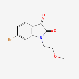 molecular formula C11H10BrNO3 B1517072 6-bromo-1-(2-methoxyethyl)-2,3-dihydro-1H-indole-2,3-dione CAS No. 1020994-26-6
