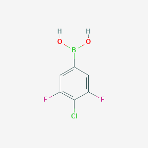 molecular formula C6H4BClF2O2 B151708 (4-氯-3,5-二氟苯基)硼酸 CAS No. 864759-63-7