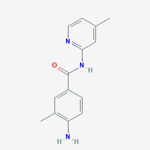 molecular formula C14H15N3O B1517080 4-Amino-3-methyl-N-(4-methyl-2-pyridyl)benzamide CAS No. 1019398-78-7