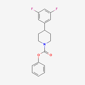 1-Piperidinecarboxylic acid, 4-(3,5-difluorophenyl)-, phenyl ester