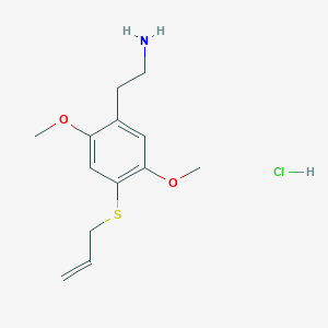 2-(2,5-Dimethoxy-4-prop-2-enylsulfanylphenyl)ethanamine;hydrochloride