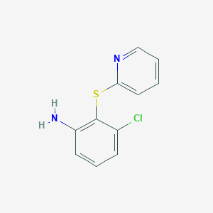 molecular formula C11H9ClN2S B1517083 3-Chloro-2-(pyridin-2-ylsulfanyl)aniline CAS No. 1019363-62-2