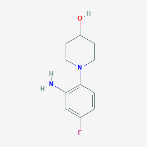 molecular formula C11H15FN2O B1517084 1-(2-Amino-4-fluorophenyl)-4-piperidinol CAS No. 1019507-61-9