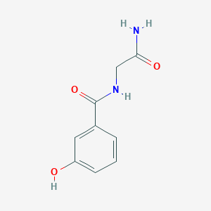 molecular formula C9H10N2O3 B1517085 2-[(3-Hydroxyphenyl)formamido]acetamide CAS No. 1019353-72-0