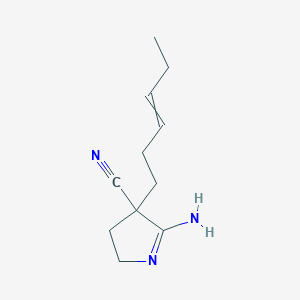 5-Amino-4-(hex-3-en-1-yl)-3,4-dihydro-2H-pyrrole-4-carbonitrile