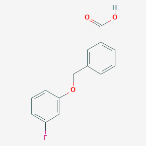 molecular formula C14H11FO3 B1517088 3-[(3-Fluorophenoxy)methyl]benzoic acid CAS No. 1019462-57-7
