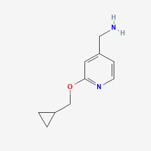 B1517090 [2-(Cyclopropylmethoxy)pyridin-4-yl]methanamine CAS No. 1021024-16-7