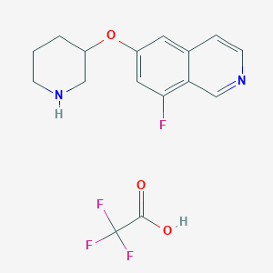 8-Fluoro-6-piperidin-3-yloxyisoquinoline;2,2,2-trifluoroacetic acid