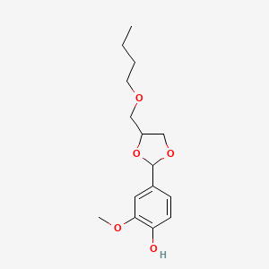 4-[4-(Butoxymethyl)-1,3-dioxolan-2-YL]-2-methoxyphenol