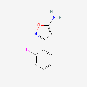 molecular formula C9H7IN2O B1517095 3-(2-碘苯基)-1,2-恶唑-5-胺 CAS No. 1020955-28-5