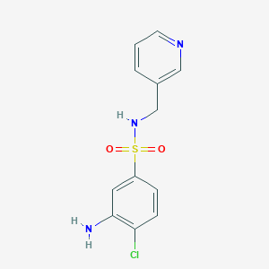 molecular formula C12H12ClN3O2S B1517097 3-氨基-4-氯-N-(3-吡啶基甲基)-苯磺酰胺 CAS No. 1036458-34-0
