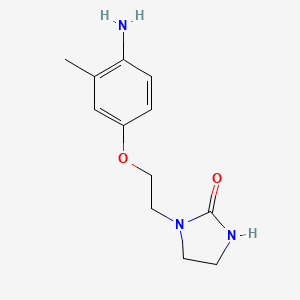 molecular formula C12H17N3O2 B1517099 1-[2-(4-氨基-3-甲基苯氧基)乙基]咪唑烷-2-酮 CAS No. 1019386-58-3