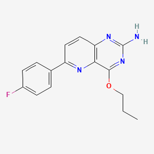 molecular formula C16H15FN4O B15170993 6-(4-Fluorophenyl)-4-propoxypyrido[3,2-d]pyrimidin-2-amine CAS No. 897362-27-5