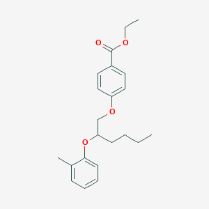 Ethyl 4-{[2-(2-methylphenoxy)hexyl]oxy}benzoate