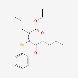 Ethyl 4-oxo-3-(phenylselanyl)-2-propyloct-2-enoate