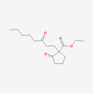 Ethyl 2-oxo-1-(3-oxooctyl)cyclopentane-1-carboxylate