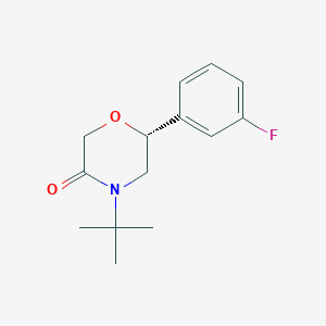 (6R)-4-tert-Butyl-6-(3-fluorophenyl)morpholin-3-one