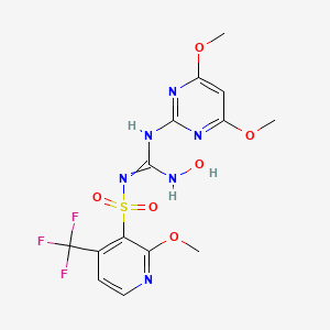 N-{[(4,6-Dimethoxypyrimidin-2-yl)amino](hydroxyamino)methylidene}-2-methoxy-4-(trifluoromethyl)pyridine-3-sulfonamide