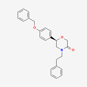 molecular formula C25H25NO3 B15171358 (6R)-6-[4-(Benzyloxy)phenyl]-4-(2-phenylethyl)morpholin-3-one CAS No. 920802-91-1