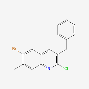 3-Benzyl-6-bromo-2-chloro-7-methylquinoline