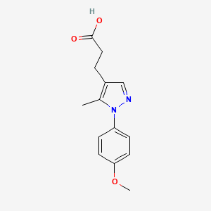 3-[1-(4-Methoxyphenyl)-5-methylpyrazol-4-yl]propanoic acid